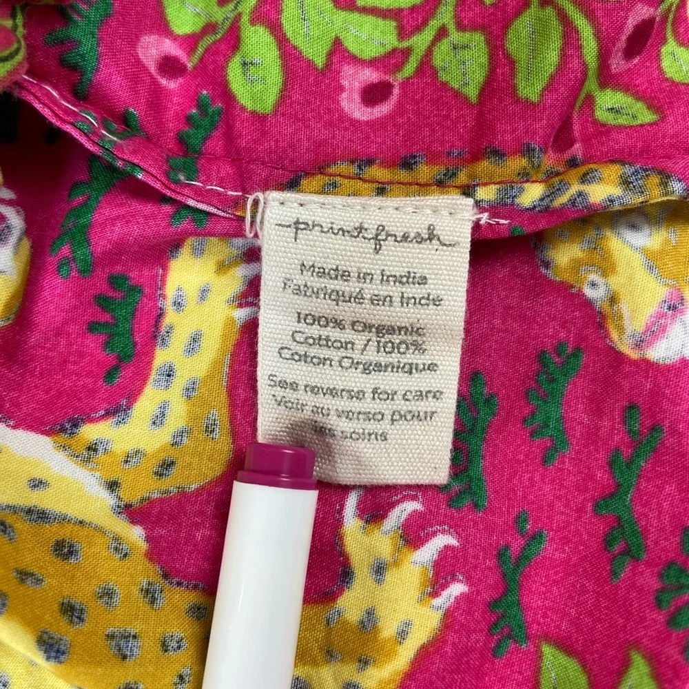 Printfresh Fuchsia Leopard-Print Short‎ Sleeve Tunic Size 4X